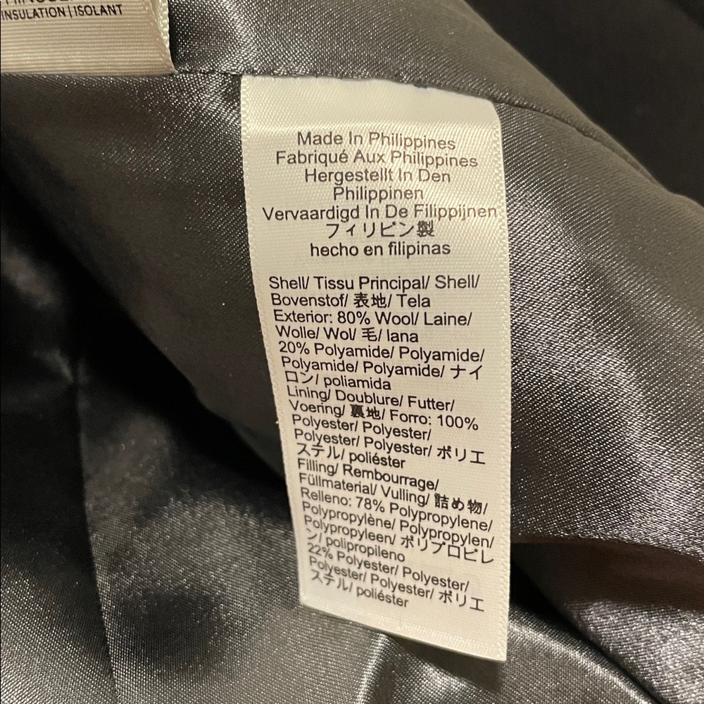 J. Crew Women's Black Salon Coat in Italian Double-Cloth Style CN075 Size 8 NEW - Picture 5 of 7
